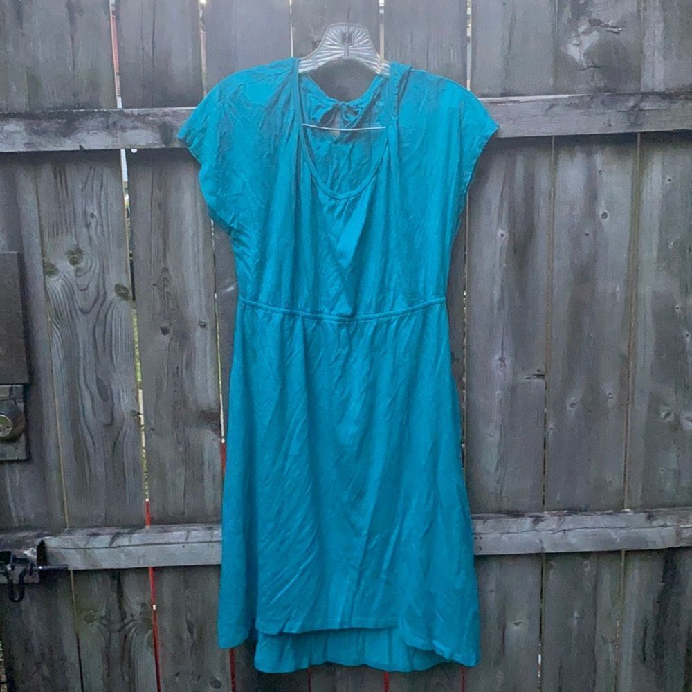 Sonoma teal boho dress sz. M